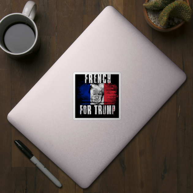 French For Trump - Trump 2020 Patriotic Flag by Family Heritage Gifts